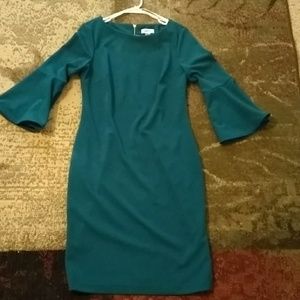 Calvin Klein trumpet sleeve  dress